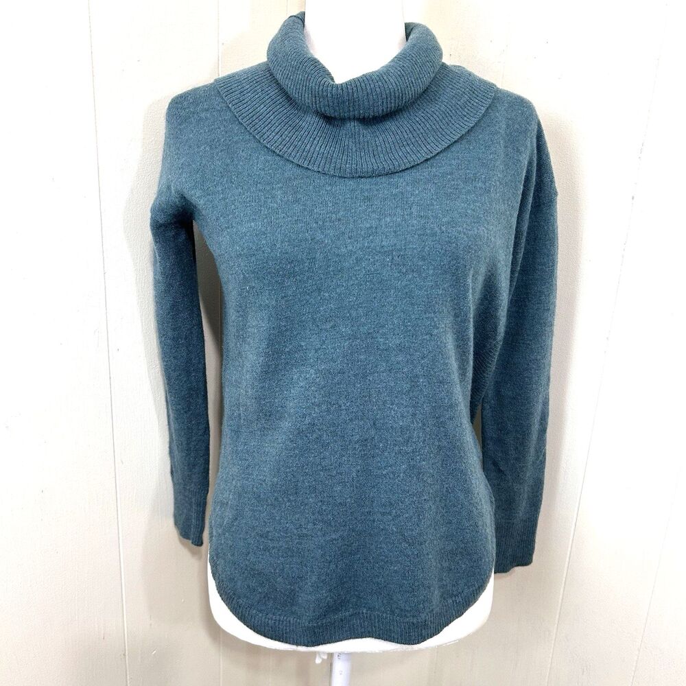Tahari Women’s 100% Extrafine Merino Wool Pullover Sweater Size S Green Sweater